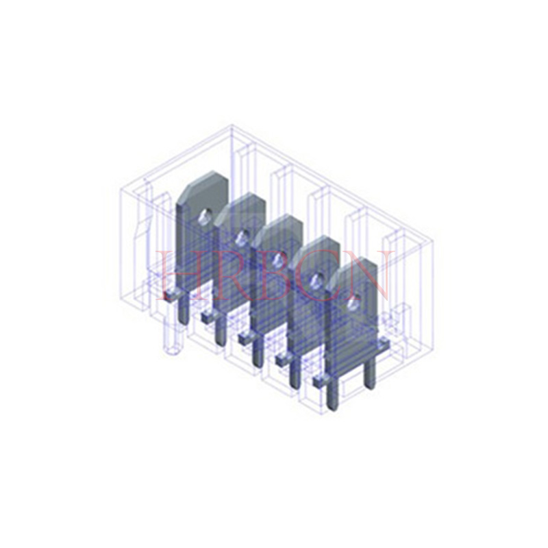 RAST 5,0 mm headerconnector M9409 rechte pin