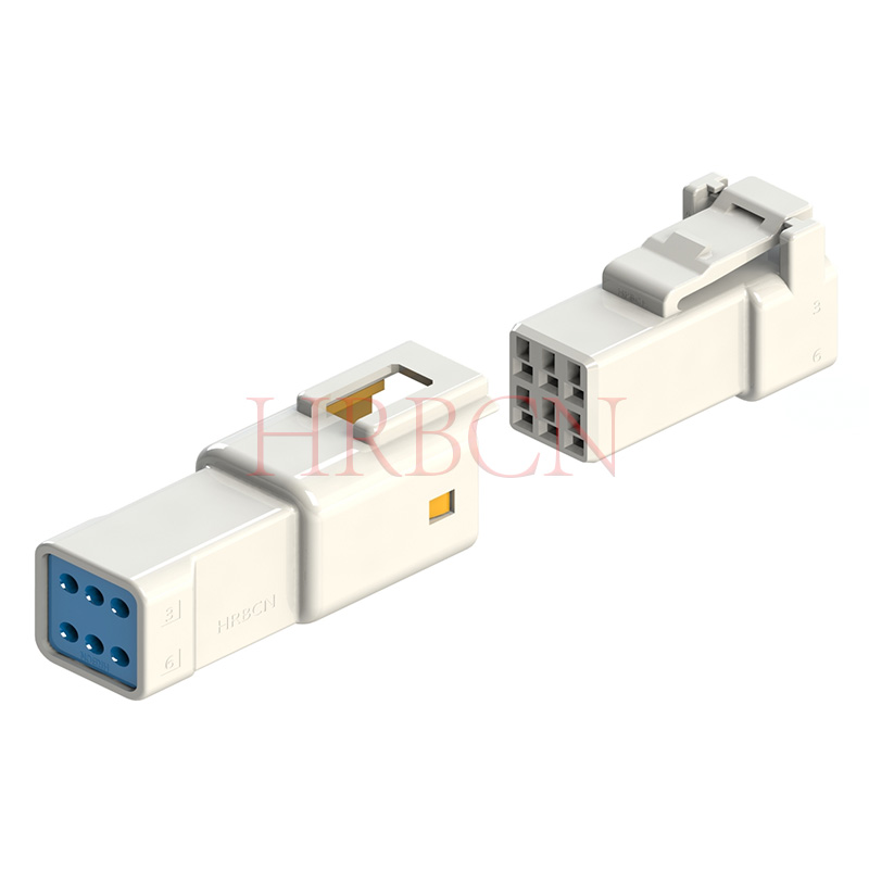 2,0 mm pitch E-unlock waterdichte connector 6 polen