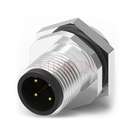 M12 A-codering paneel achtermontage mannelijke ronde connector 2-5 polen