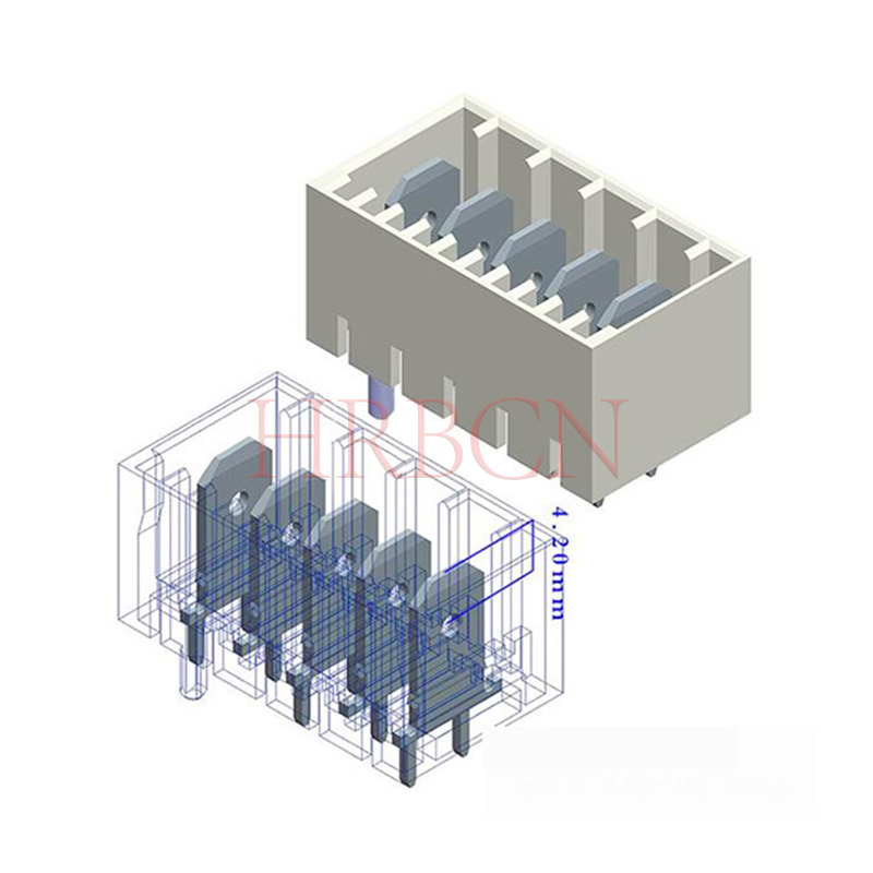 RAST 5,0 mm headerconnector M9408 rechte pin