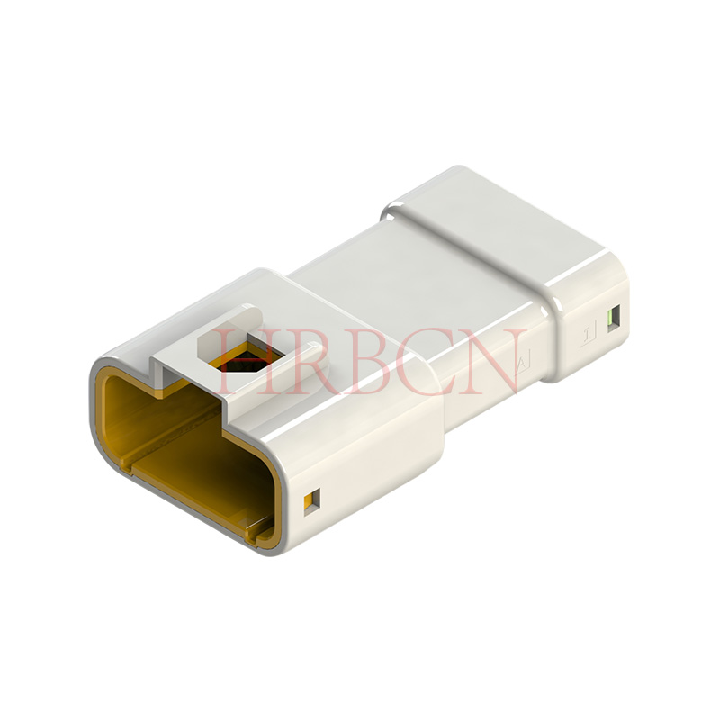 HRB 6,35 mm automatische waterdichte 3-polige draadlipcontactconnector 