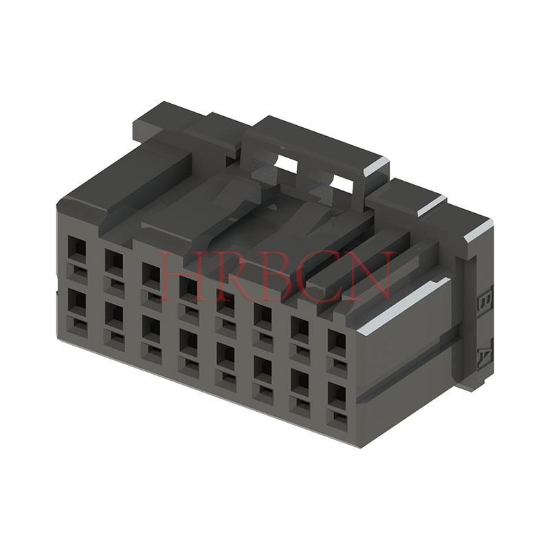 Dubbele rij draad-naar-board-connector, haaks/verticaal