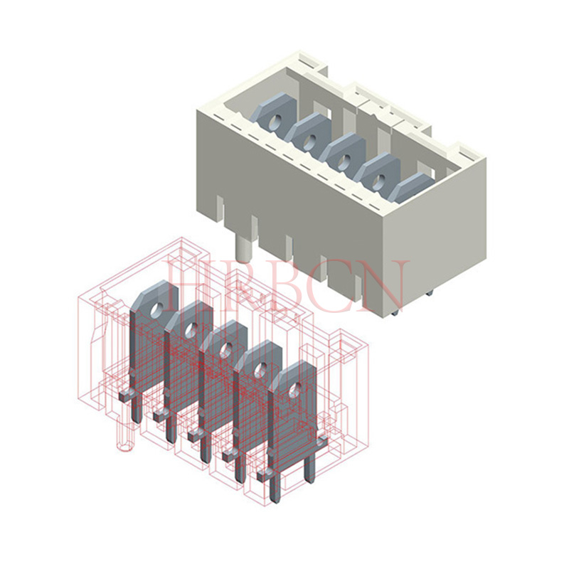 RAST 5,0 mm headerconnector M9404 rechte pin