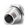 M12 D-codering paneel achtermontage vrouwelijke ronde connector 4-5 polen