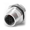 M12 A-codering Paneel Achtermontage Vrouwelijke ronde connector 6-8 polen