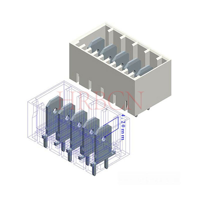 RAST 5,0 mm headerconnector M9409 rechte pin