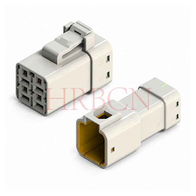 HRB 6,35 mm automatische waterdichte 2-rij draad-naar-draadconnector 