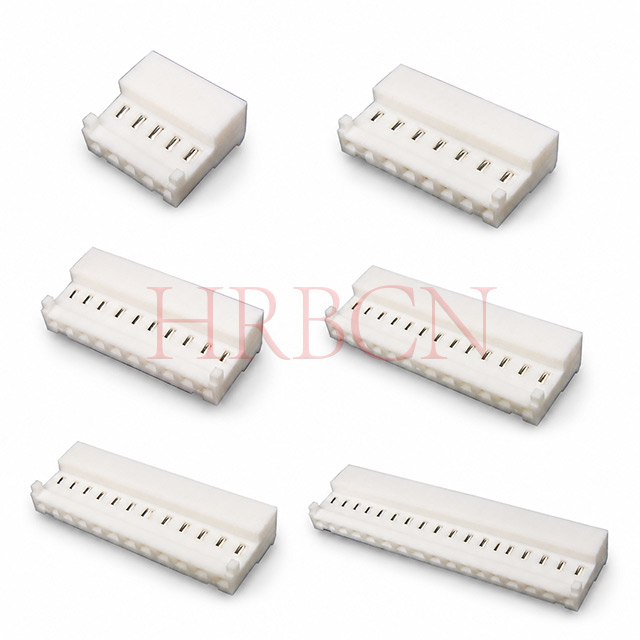 IDC-connector 2,54 pitch gesloten uiteinde 90 graden met polariserende lipjes