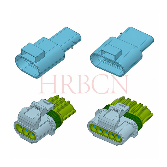 HRB 4,0 mm waterdichte draad-naar-draad voedingsconnector 