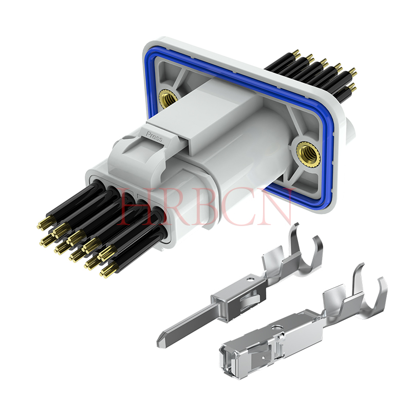 HRB 4,0 mm draad-naar-draad waterdichte voedingsconnector met paneelmontage