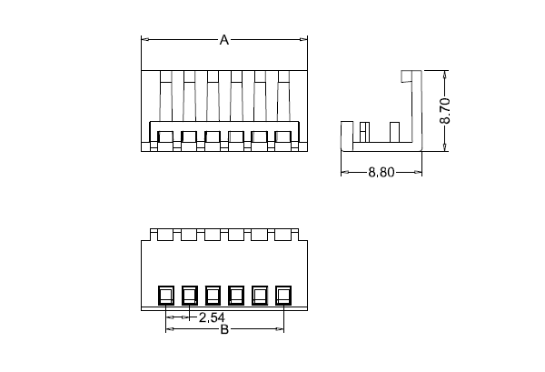 Afmeting M2052R-NW stofdichte kap