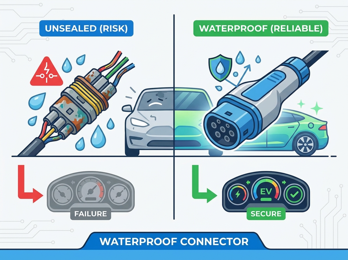 Waterdichte connector voor automobieltoepassingen
