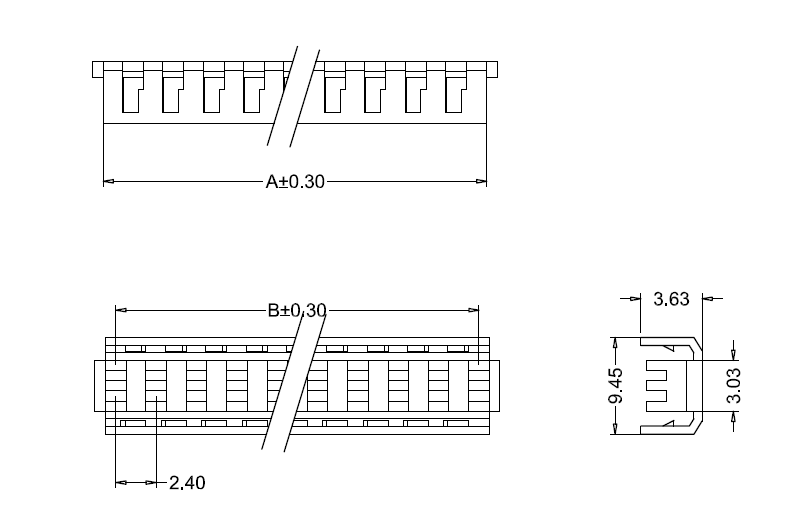 Maatschets van M7061(I)-N 3,96 mm IDC-stofkap