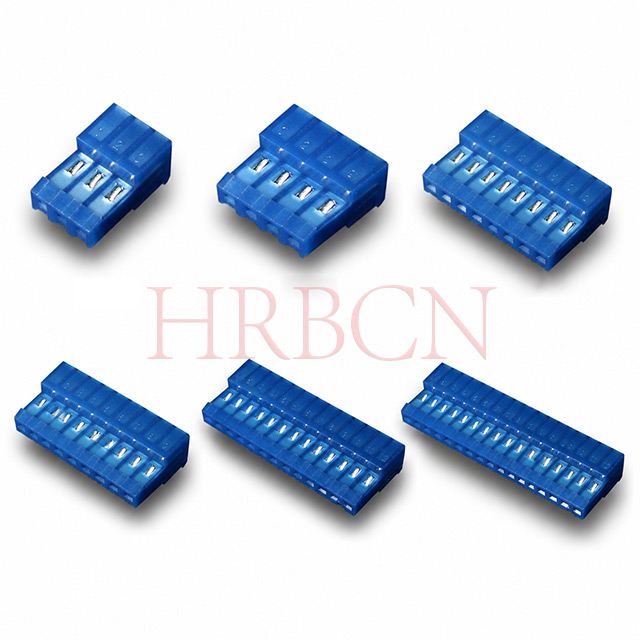HRB 2.54 IDC gesloten eindconnector zonder polariserende lipjes