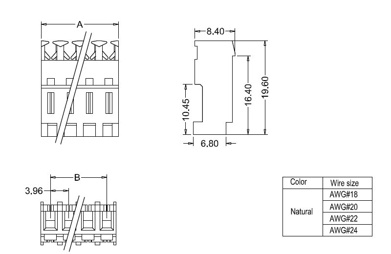M7060(I)RNR IDC-afmeting