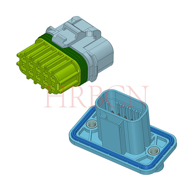 HRB 4,0 mm draad-naar-draad waterdichte voedingsconnector met paneelmontage